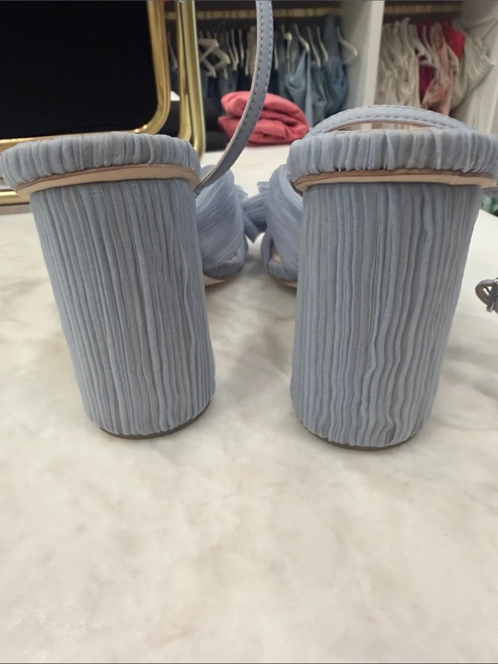 Loeffler Randall | Camellia blue Pleated Bow Heels Size 7